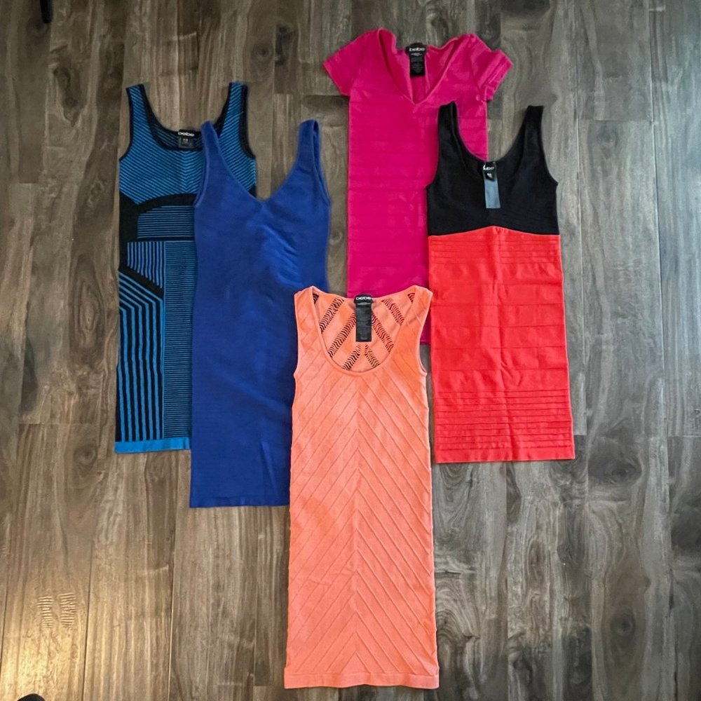 BEBE Bodycon Dresses - Variety pck of 5 SMALL